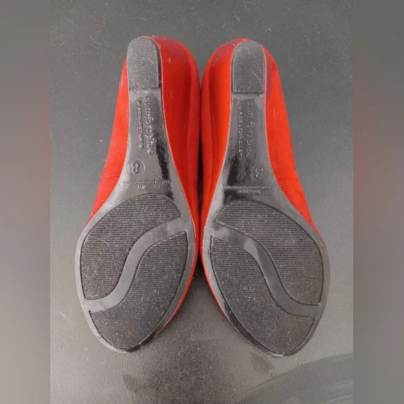 Red Suede Wedges - Picture 3 of 5